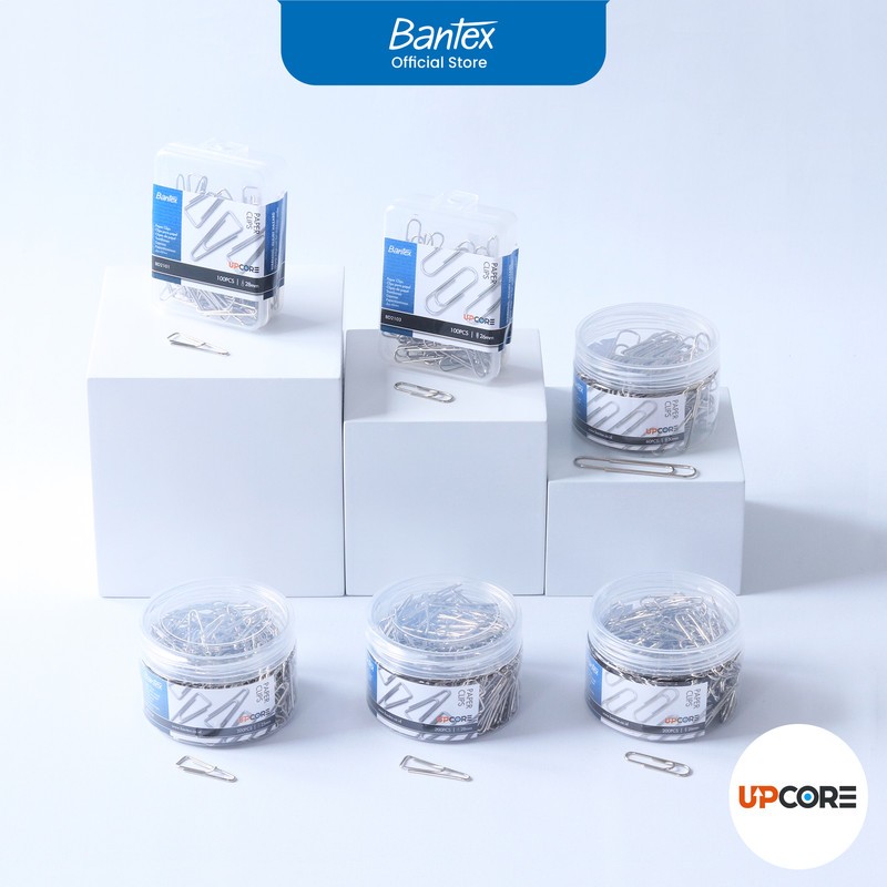 Bantex Klip Kertas / Paper Clip Warna Silver Berbagai Ukuran BD210X