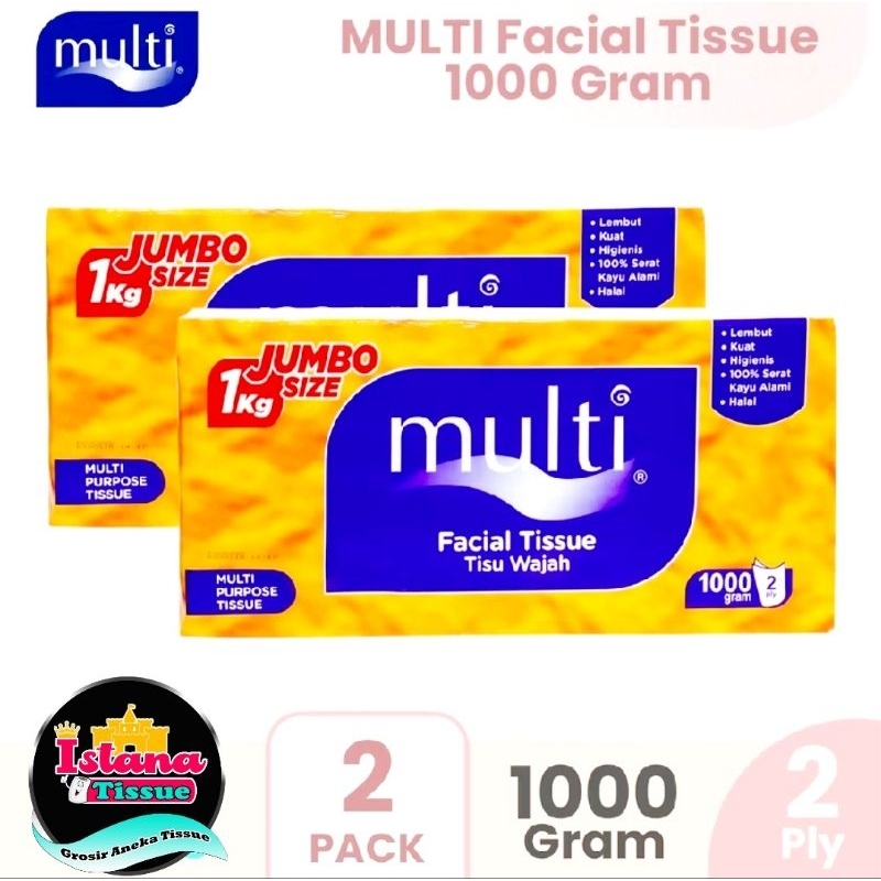 Jual G- ( PAKET new 2 BOX ) Tisu MULTI 1000 gram - Facial Tissue JUMBO ...