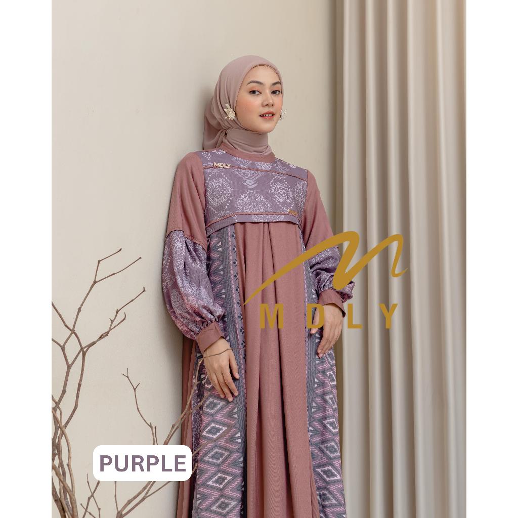 Jual MDLY Baju gamis wanita hari raya Zulfa Dress by MDLY | Shopee ...