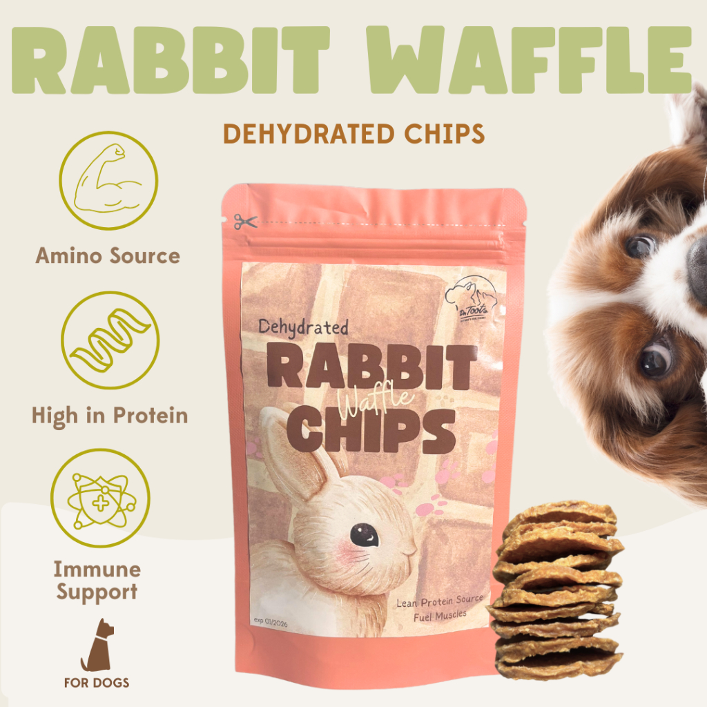 Jual RABBIT WAFFLE CHIPS Protein Dog Snack | Cemilan Kriuk Daging Jerky ...