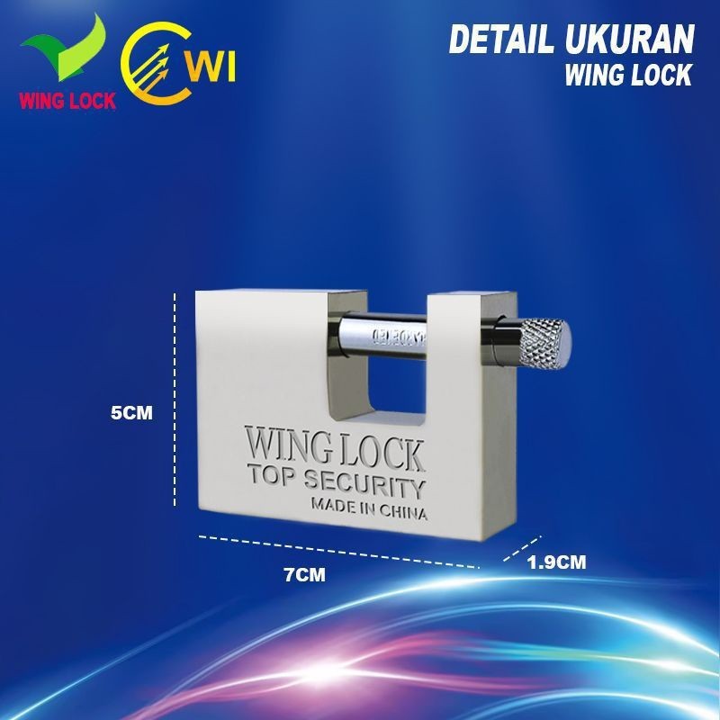 Jual Wing Lock Gembok Panser Rumah 70 mm 94 mm Wing Lock Gembok Pintu ...