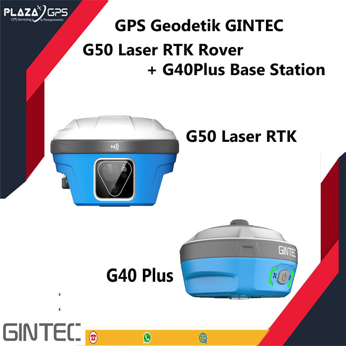 Jual GPS Geodetik MIX Gintec G50 Laser RTK GNSS Rover + G40Plus 5Watt ...