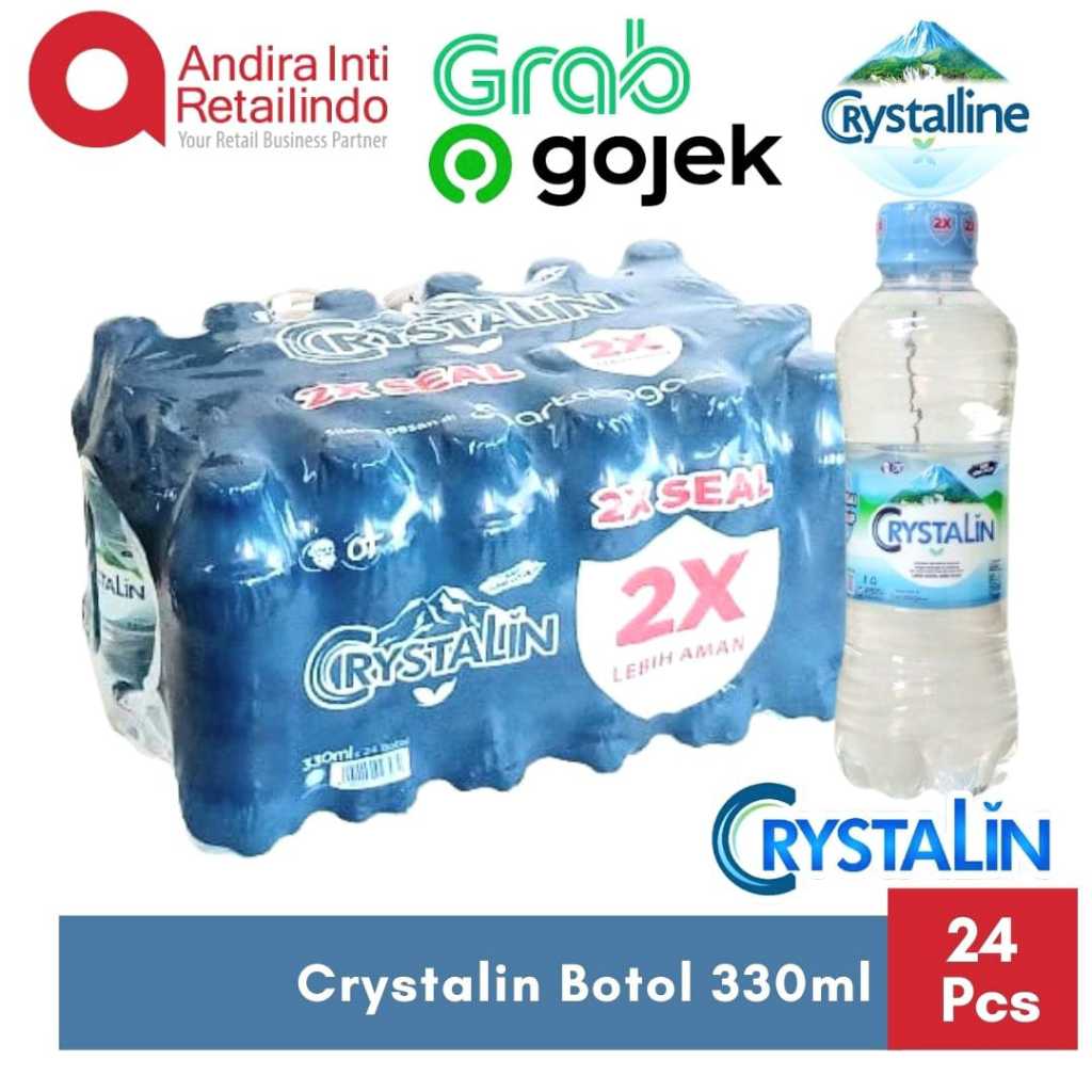 Jual Crystalin 330 ml Air Mineral Botol Kecil Kartonan isi 24 x 330ml ...