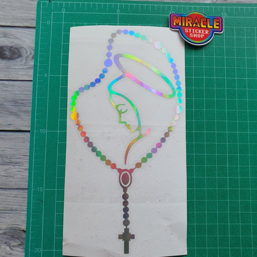 Jual Stiker Rosario Hologram Cutting Rohani | Shopee Indonesia