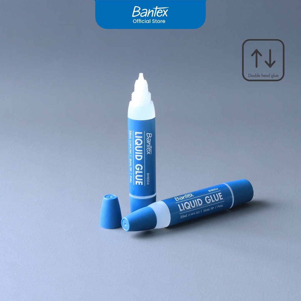 Bantex Lem Cair Transparan 35 ml / Liquid Glue Dengan 2 Aplikator Cepat Kering BH8004