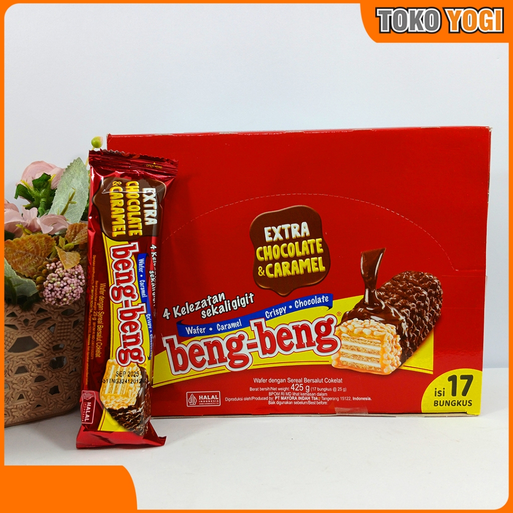 Jual BENG-BENG EXTRA CHOCOLATE & CARAMEL BOX 425g || 1 BOX (17 BUNGKUS ...
