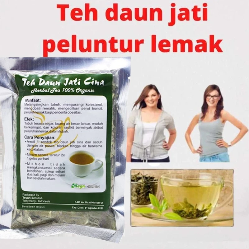 Teh Daun Jati Cina Pelangsing Alami Teh Hijau Herbal Peluntur Lemak | AutoStock