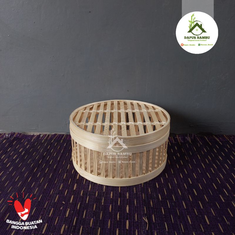 Jual RANTANG BAMBU BULAT ANYAMAN JARUGJUG TANPA PEGANGAN/HAMPERS BAMBU ...