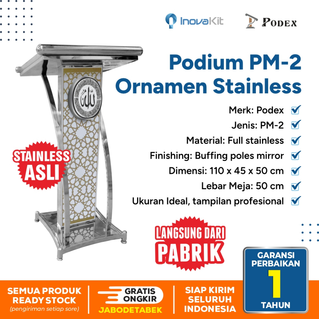 Jual MIMBAR PODIUM MASJID | Mimbar Dakwah Stainless Podium Minimalis ...
