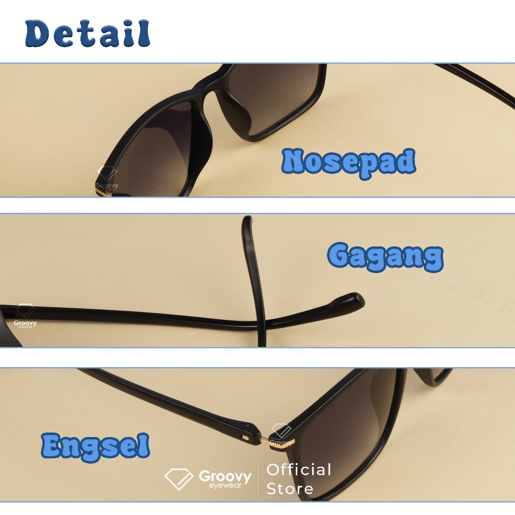 Jual Groovy Eyewear - Frame Kacamata Kotak Sunglass Zoltin Fashionable ...