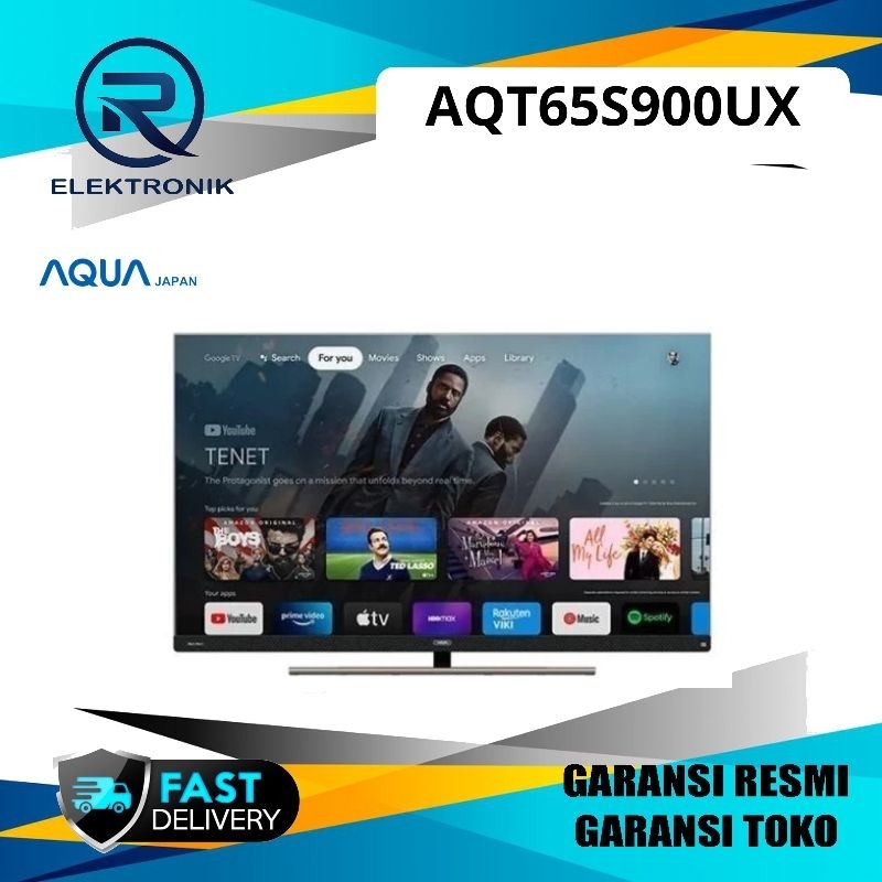 Jual AQUA AQT65S900UX GOOGLE ANDROID TV 65 INCH UHD 4K DOLBY ATMOS ...