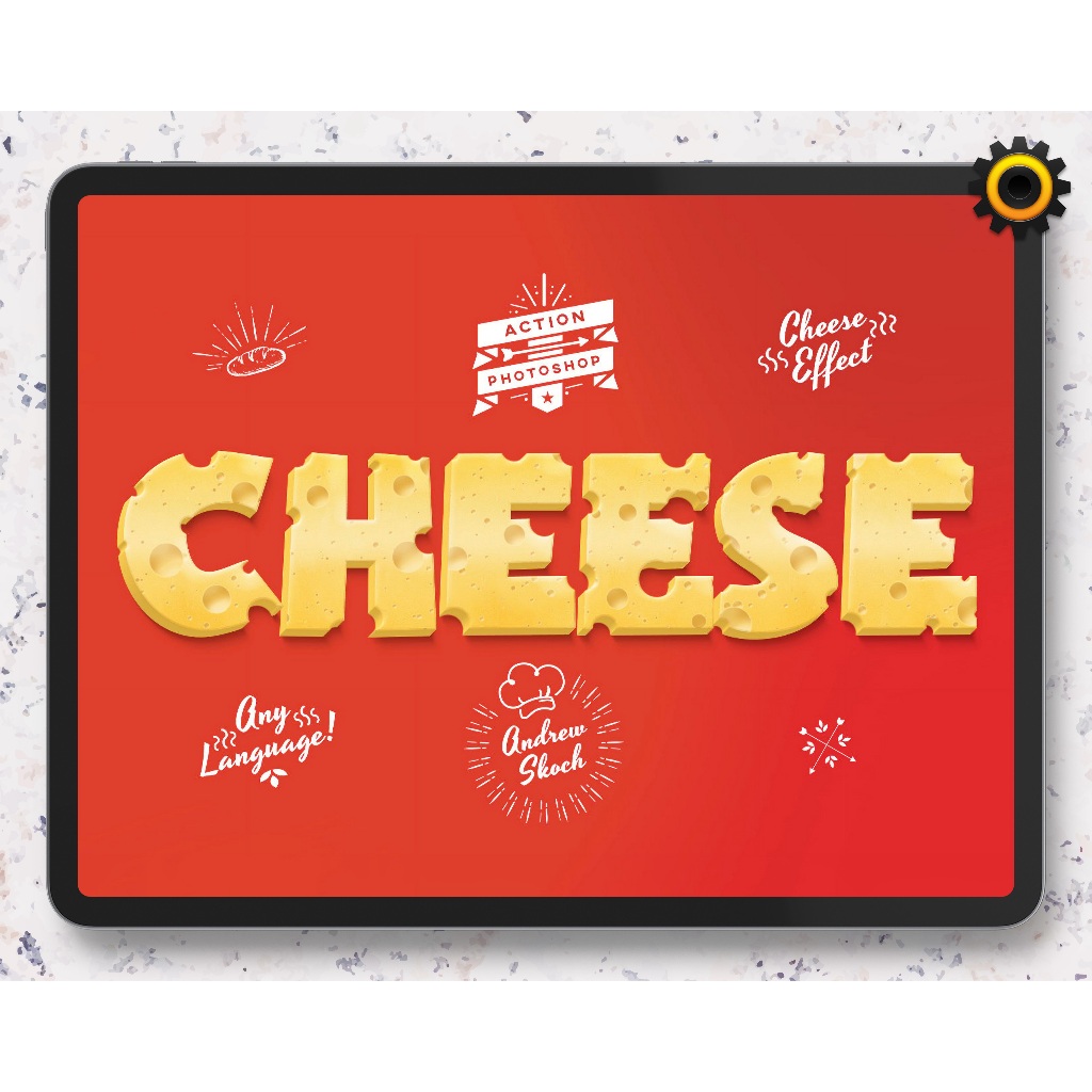 Jual Photoshop Action - Cheese Lettering | Shopee Indonesia