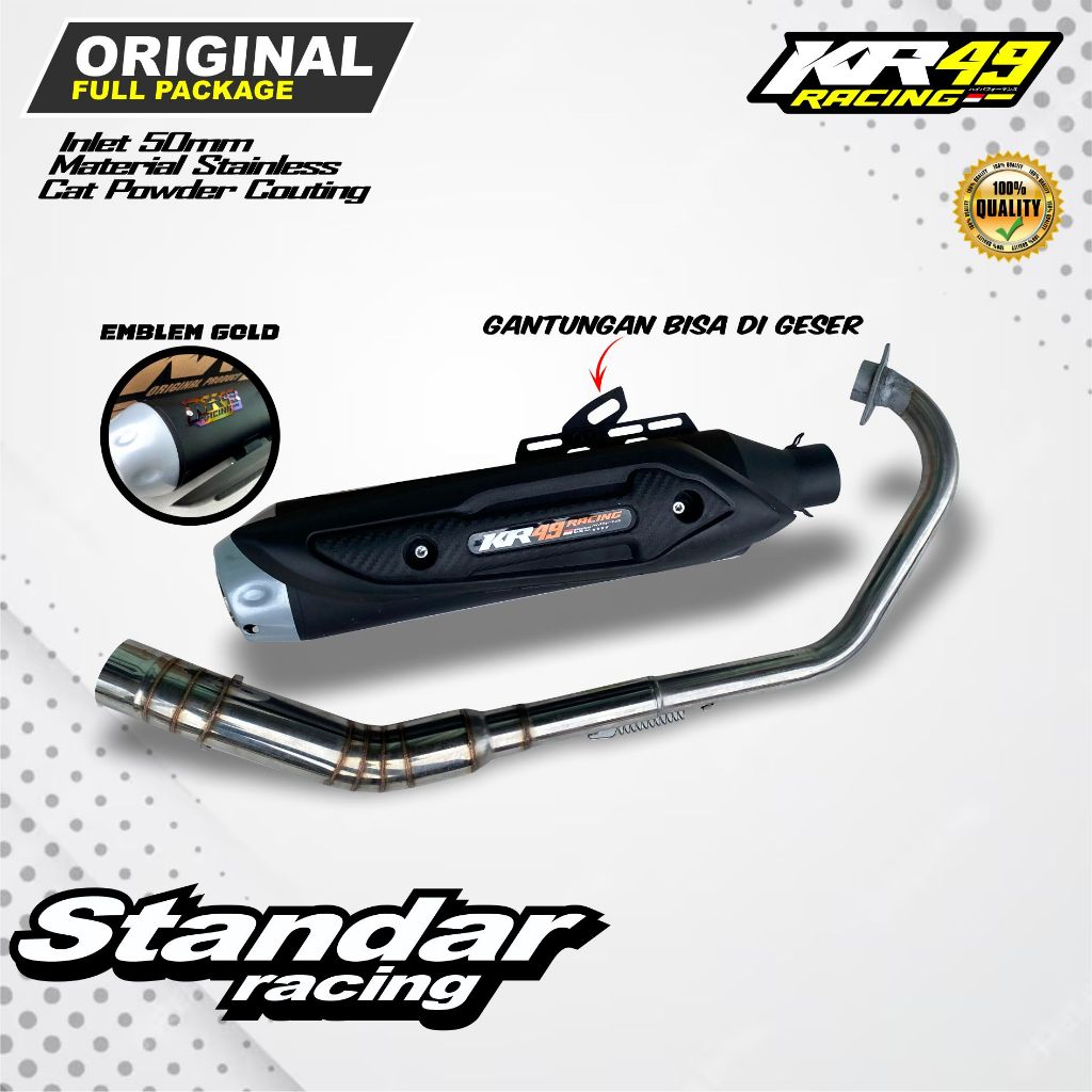 Jual NEW!!! Knalpot standar racing untuk Vixion Old CBR Fu Karbu R15 Mx ...
