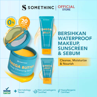 SOMETHINC Omega Butter Deep Cleansing Balm - Balm Pembersih Makeup Waterproof, Non comedogenic, Tidak Merusak Skin Barrier, Cocok untuk kulit sensitif