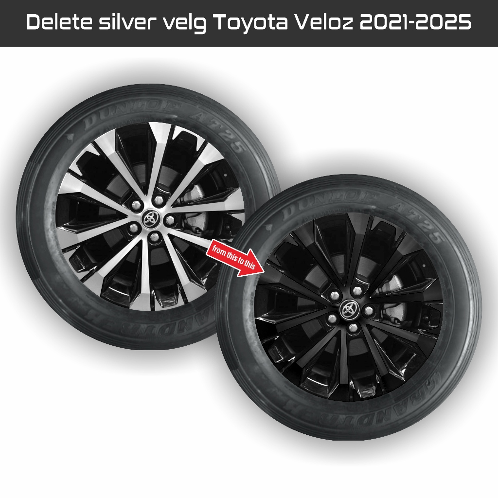 Jual Sticker Delete silver velg All new toyota veloz 2021-2025 R17 ...
