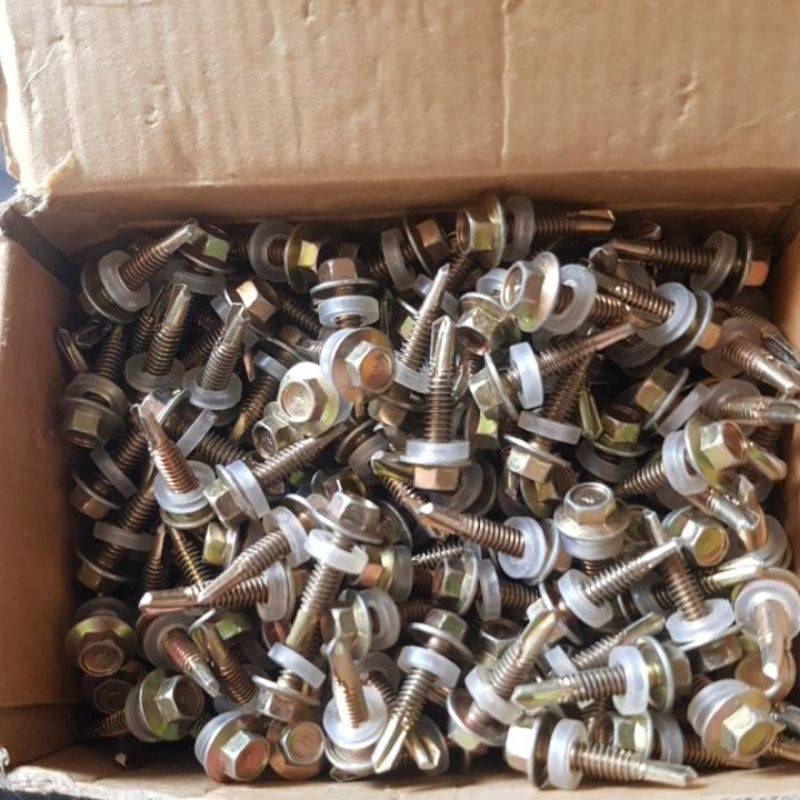 Jual Baut Roufing Roping Merk FIX Ukuran 12 mm x 25 Baut Baja Ringan ...
