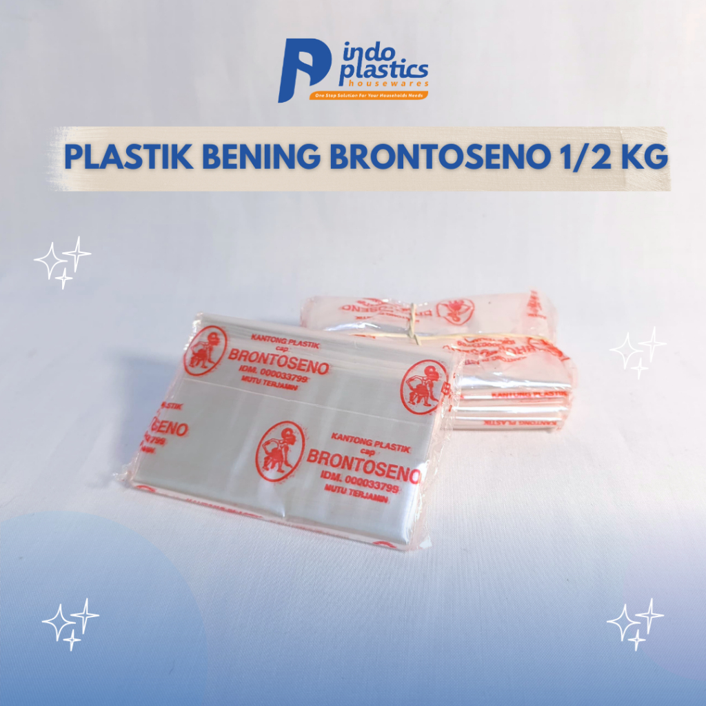 Jual Kantong Plastik Bening Brontoseno 1/2 KG 11 x 16 Isi 100 Lembar ...