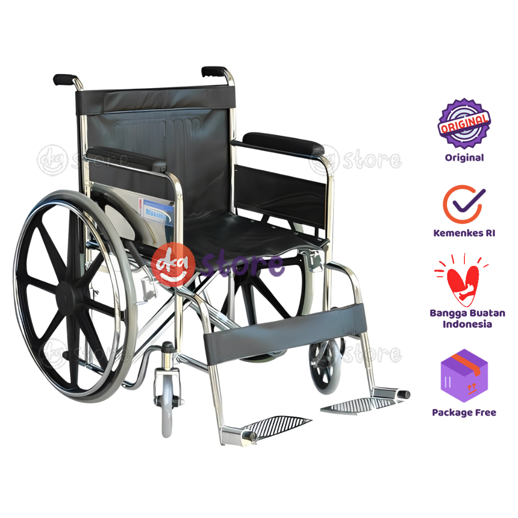 Jual Kursi Roda Rumah Sakit Standard Jumbo Onemed Maxima FS 874 / Steel ...
