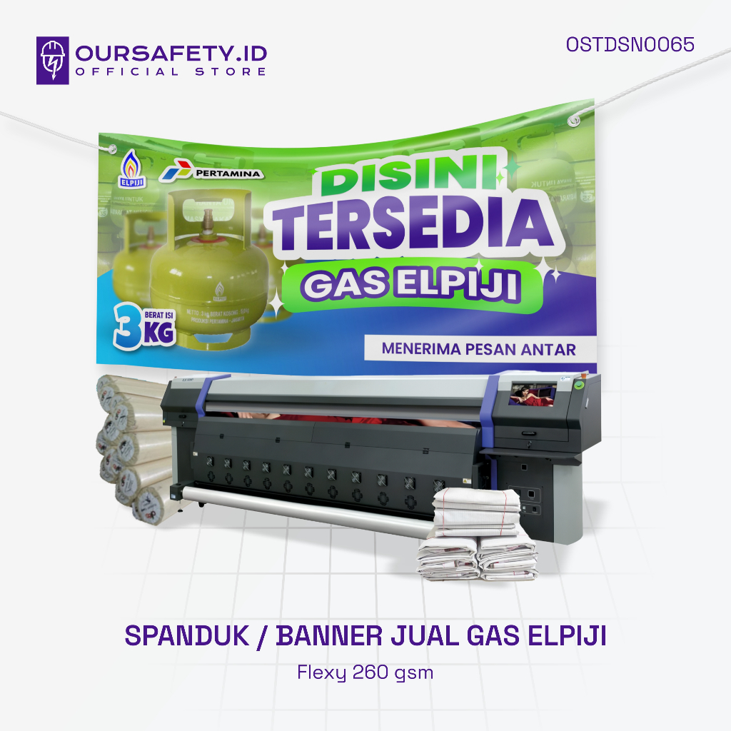 Jual Spanduk / Banner Jual Gas Elpiji Ukuran 50 x 100 cm | OURSAFETY.ID ...