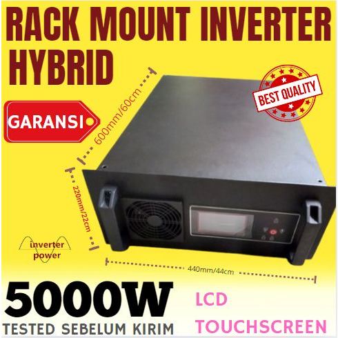 Jual Inverter UPS Rack Mount 5000W LCD Touch Screen Pure Sine Wave ...