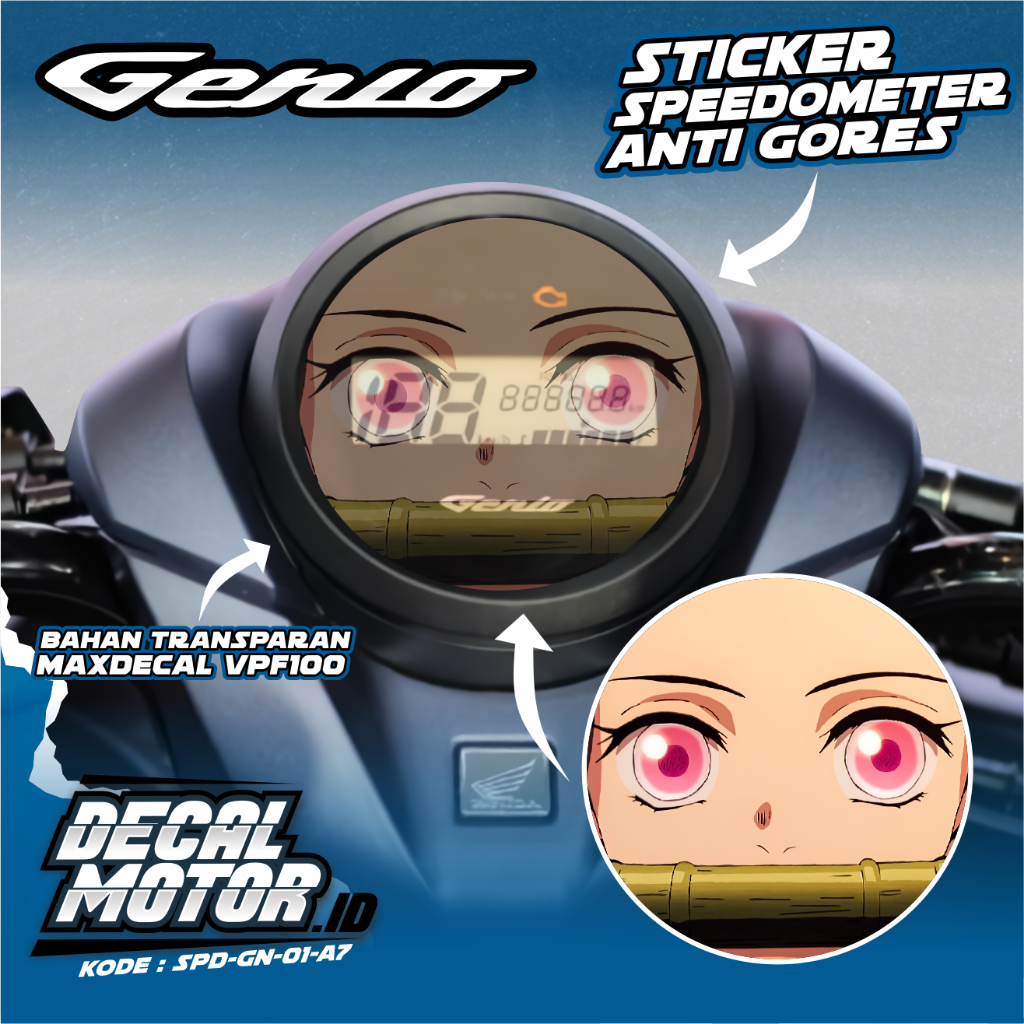 Jual Stiker Antigores Speedometer Genio Transparan Bening Anime Nezuko ...