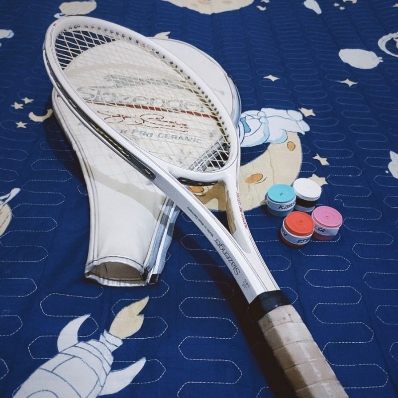 Raquette De Tennis Vintage Slazenger Panther Pro – Céramique Blanche Avec Housse