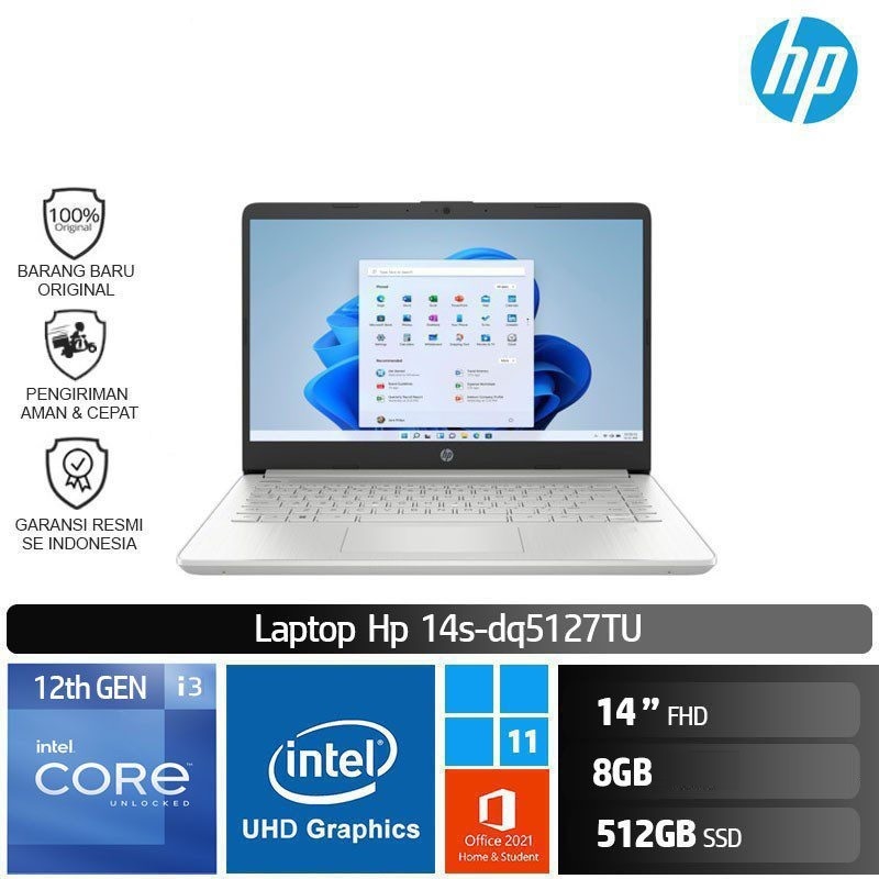 HP 14 DQ5127TU Core I3 1215 8gb 512gb 14.0 FHD Windows11+Office main image 0