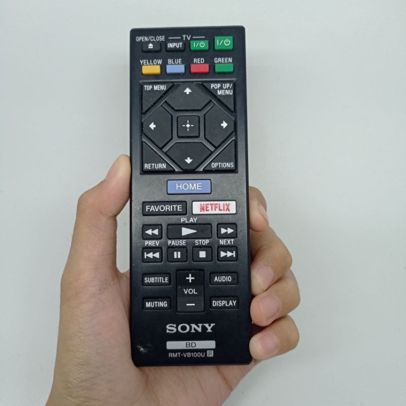 Jual REMOTE DVD PLAYER ORIGINAL BERGARANSI SONY NETFLIX RM-VB100U ...
