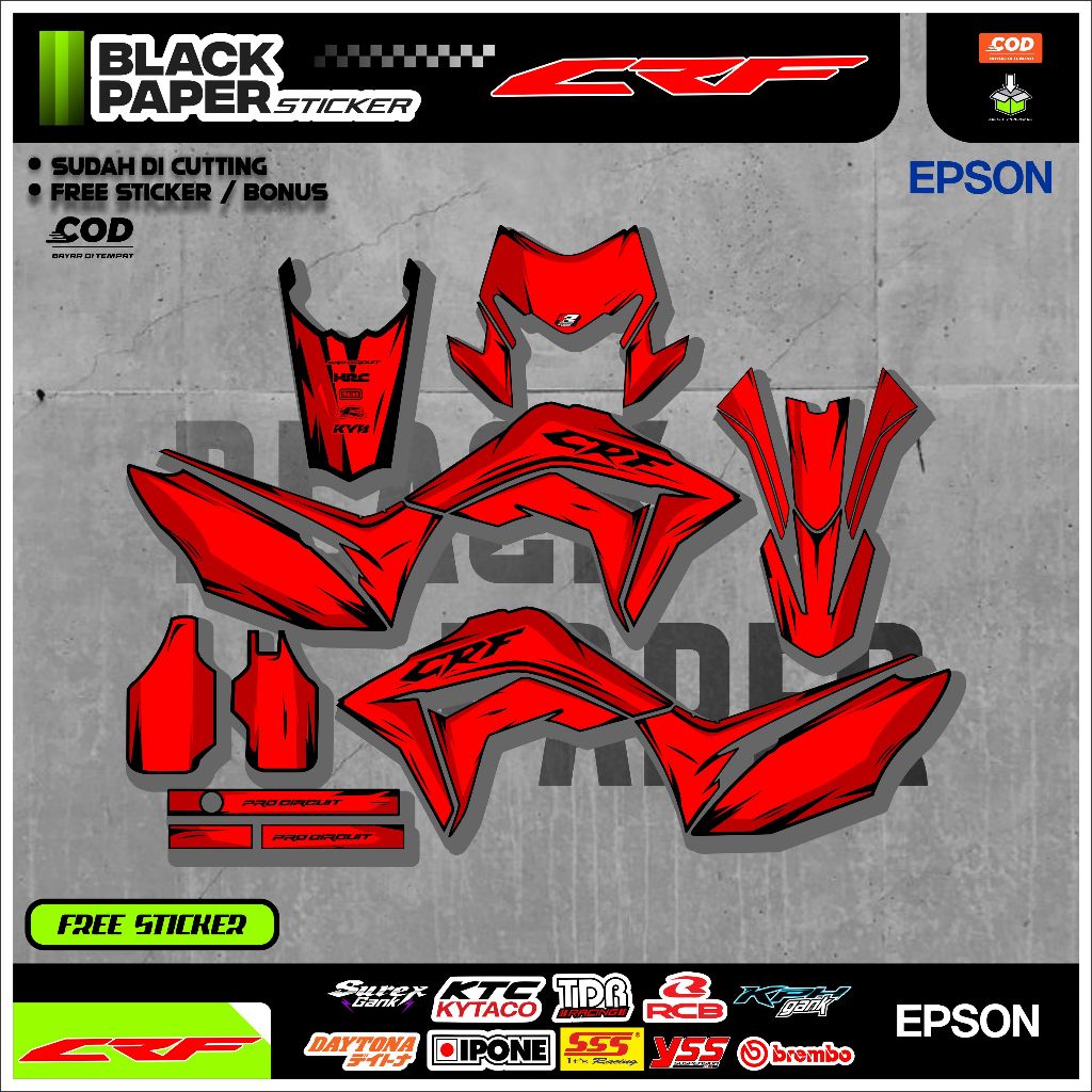 Jual Striping MOTOR CRF 15 L MOTIF SIMPEL ( H30 ) | Shopee Indonesia
