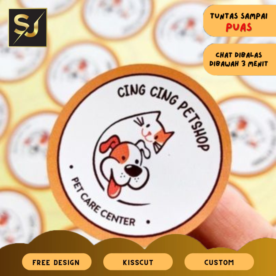 Jual SBC 2-7 Sangjaya Cetak Stiker Label Olshop Custom Sticker Logo ...