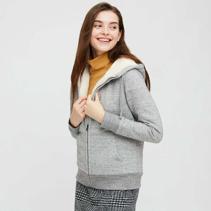 Jual UNIQLO ZIP JACKET WITH HOODED FUR Shopee Indonesia