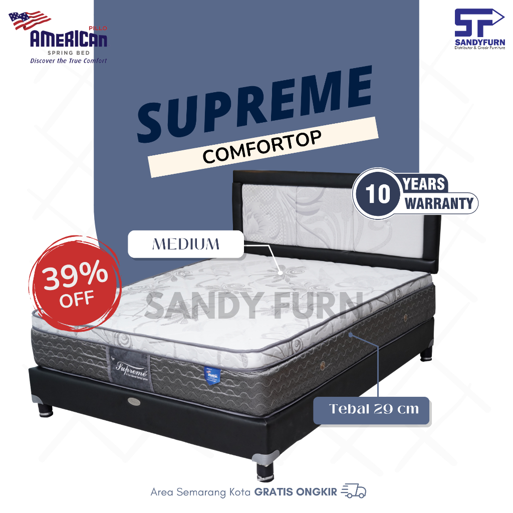 Jual American Pillo Springbed Supreme Comfortop | Shopee Indonesia