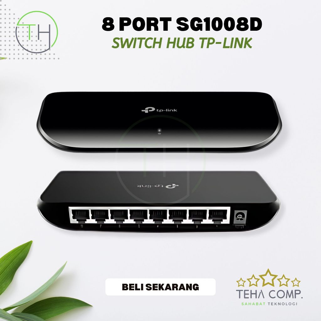 Jual Switch Hub TPLink Gigabit 8 Port LAN RJ45 UTP CAT 5 CAT6 1000Mbps ...