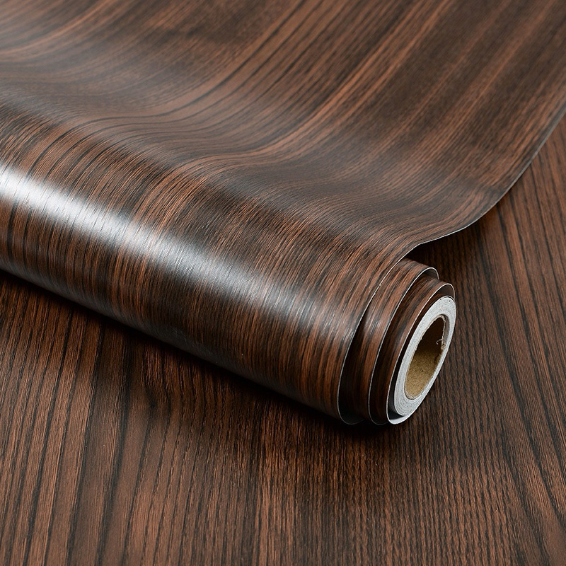Wallpaper Dinding Kayu Serat Coklat Tua Elegan Klasik 8m s/d 9m x 45cm