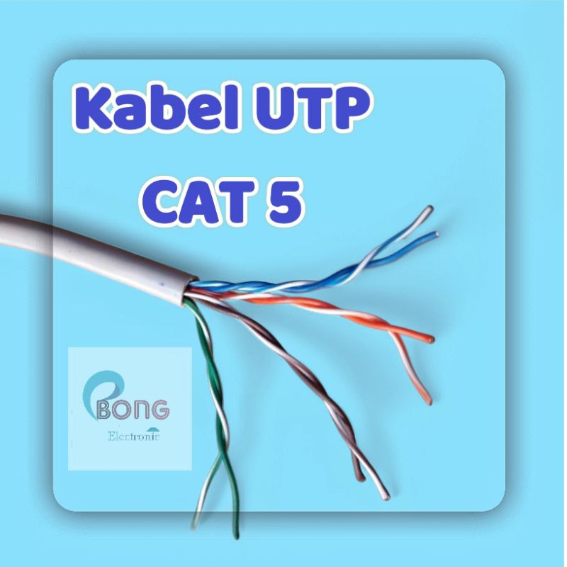Jual Kabel Data UTP CAT 5 Serabut Tembaga ( Harga Per- Meter ) | Shopee ...