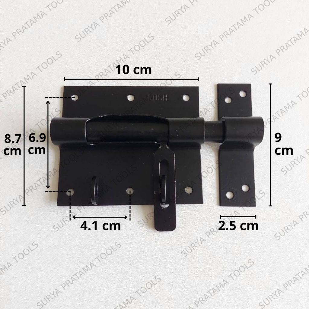 Jual Grendel Pintu Overpal Hitam 4 Inch Gerendel Tempat Kunci Gembok ...