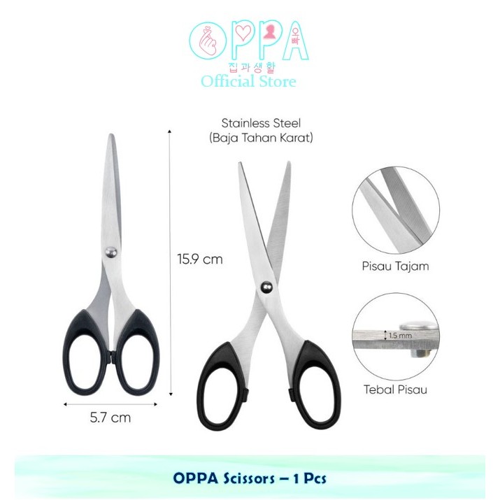 Jual OPPA Paper Scissors - 1 Pcs Gunting Kertas Size Sedang Medium ...