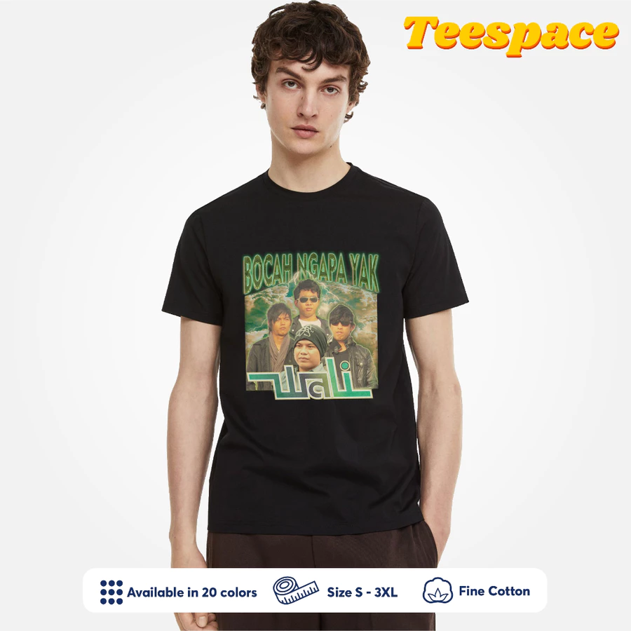 Kaos Band Wali Unisex Combed 24s - Teespace.id