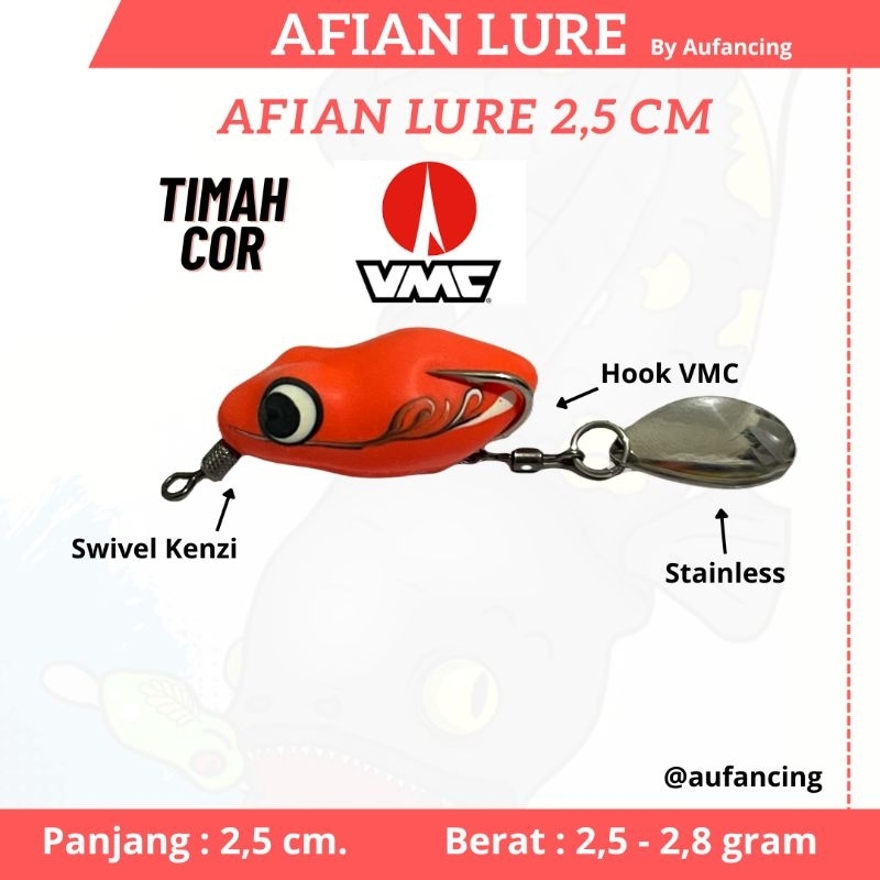 Jual MINI AFIAN 2,5 SOFTFROG 2,5 CM TIMAH COR HOOK VMC | Shopee Indonesia