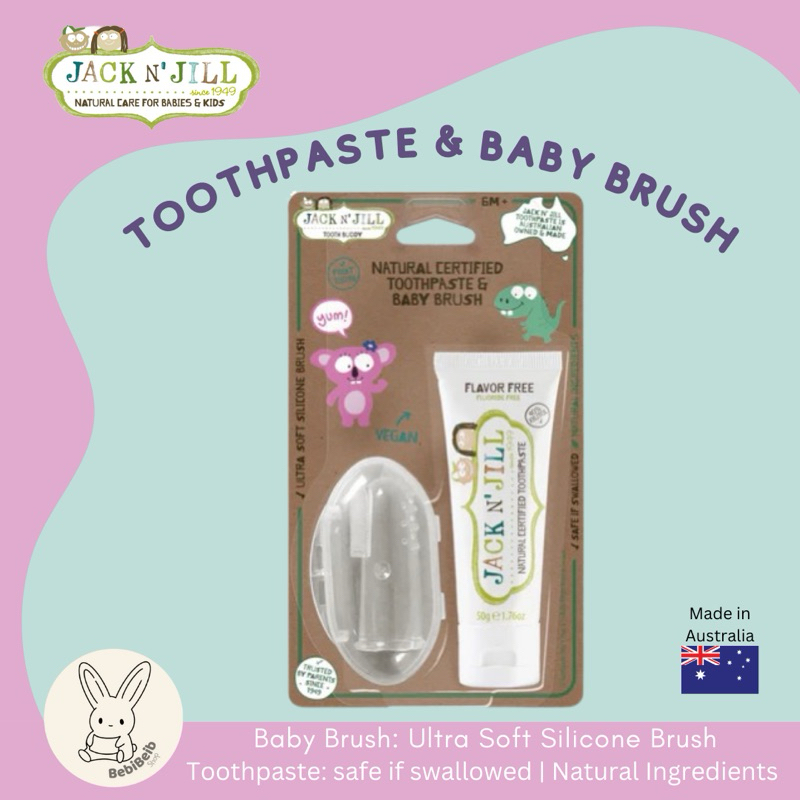Jual Jack N Jill Tooth Buddy + Flavor Free Toothpaste | Shopee Indonesia
