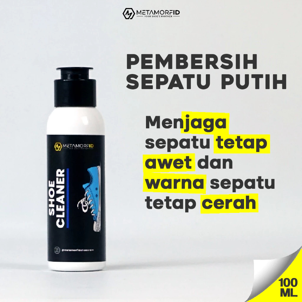 Jual Metamorfid Shoe Cleaner Pembersih Sepatu Putih Dan Warna 100 ml ...