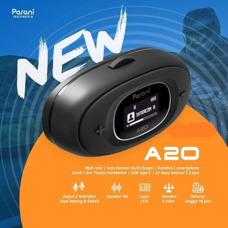 Jual PARANI A20 Motorcycle Bluetooth Intercom | Shopee Indonesia
