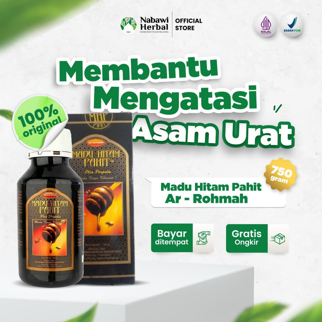 Jual AR-ROHMAH - Madu Hitam Pahit Arrohmah 750gr Hitam Pahit Insulin ...