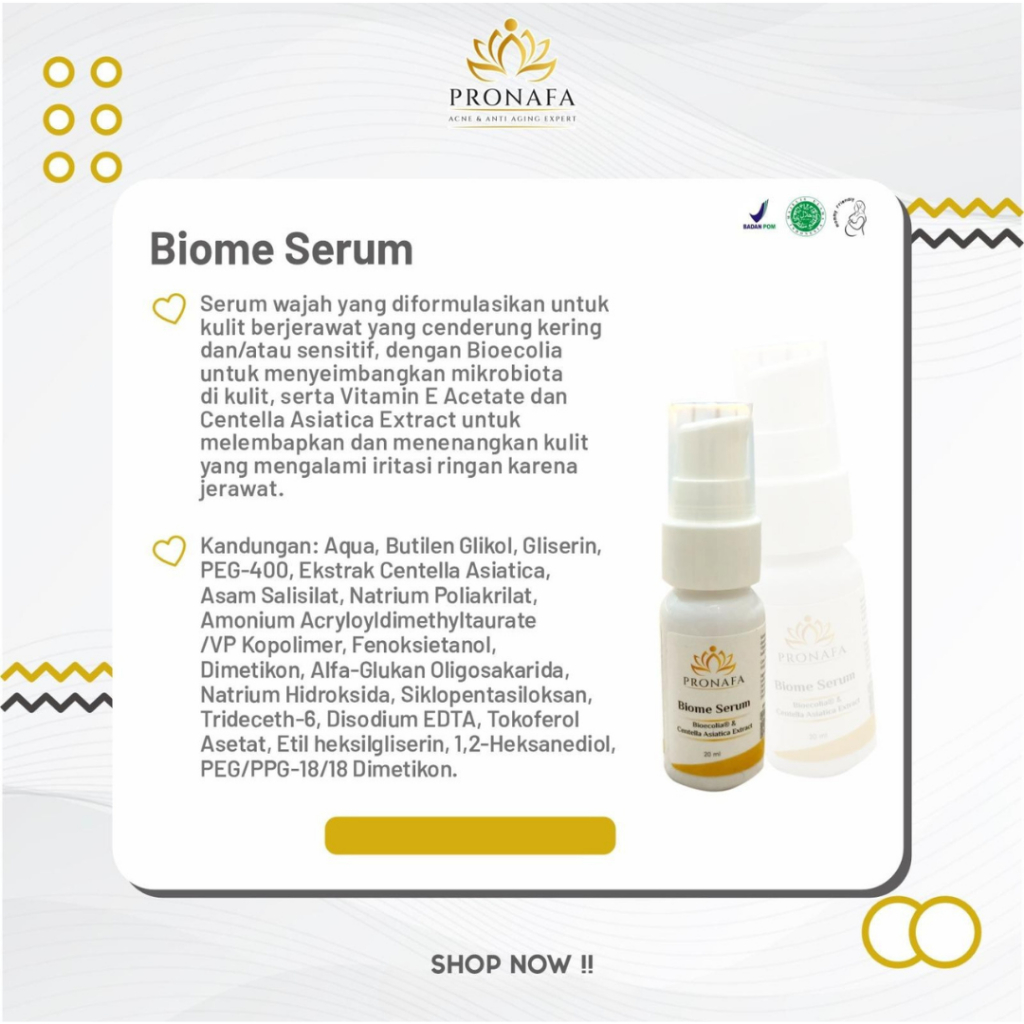 Jual Pronafa Biome Serum Bioecolia Dengan Extract Centella Asiatica ...