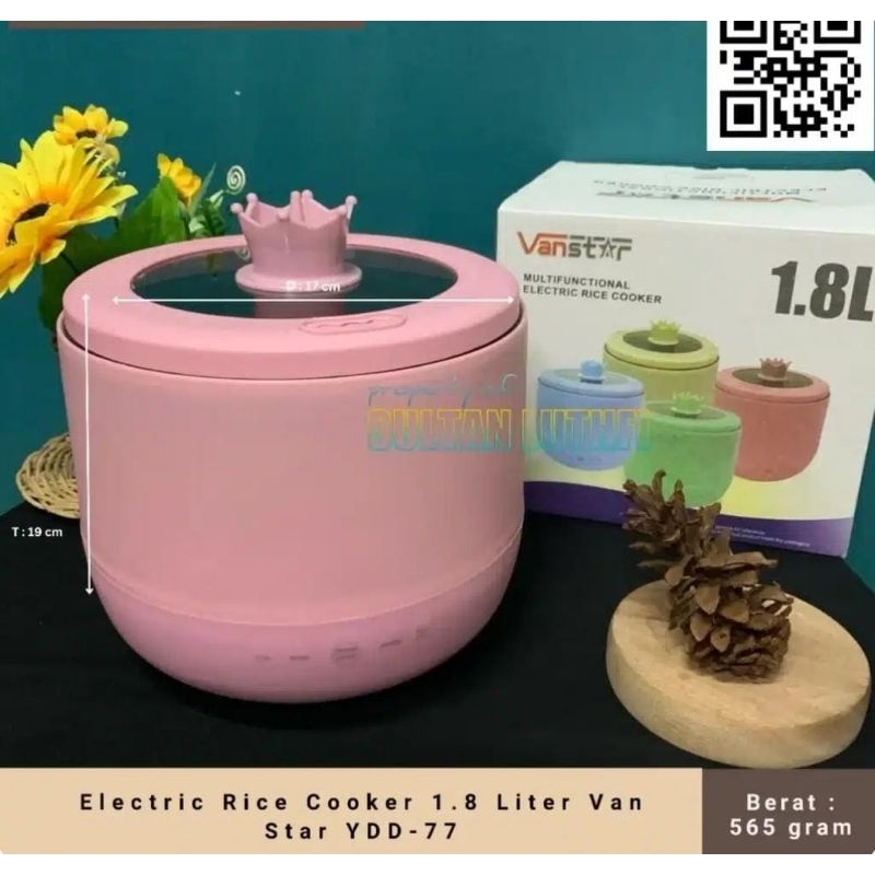 Jual Electric Rice Cooker 1.8 Liter Van Star YDD-77 | Shopee Indonesia