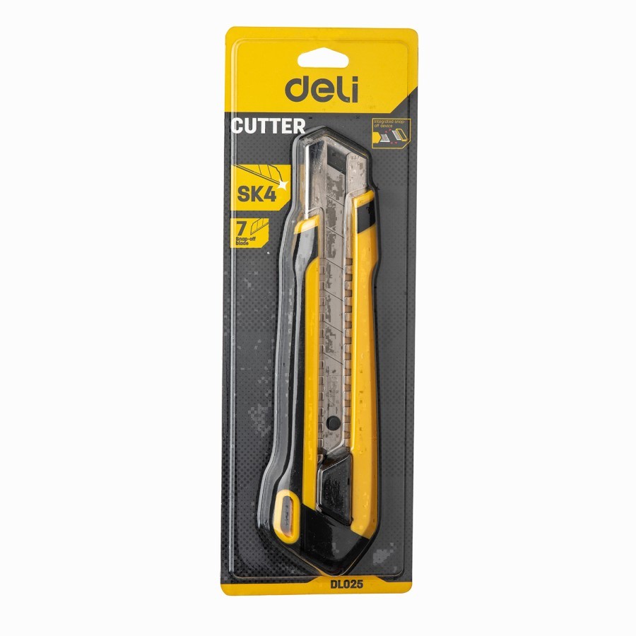 Jual Deli Cutter Pisau Baja 25 Mm SK4 Sistem Kunci Otomatis EDL025 ...