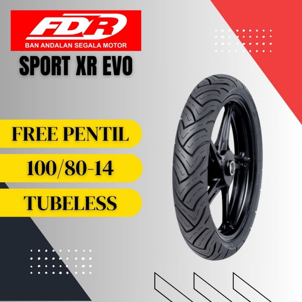 Jual FDR SPORT XR EVO 100/80-14 Tubeless - Ban Motor FDR SPORT XR EVO ...