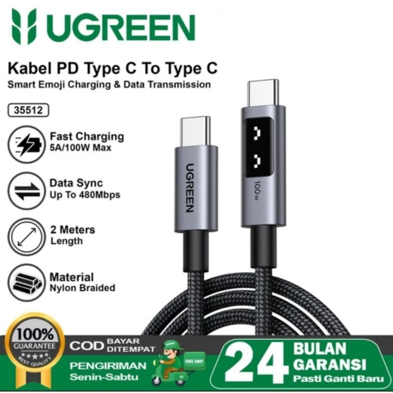 UGREEN USB TYPE C TO TYPE C KABEL DATA FAST CHARGING 60W 100W 240W