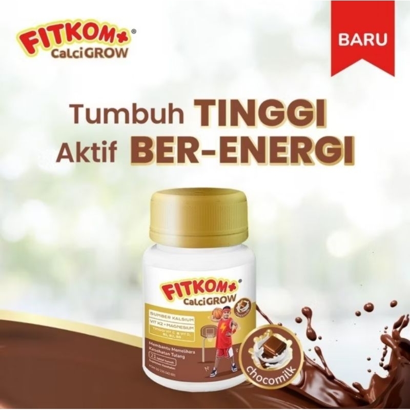 Jual Fitkom CalciGROW Tablet Hisap Isi 21 Tablet Suplemen Kesehatan ...