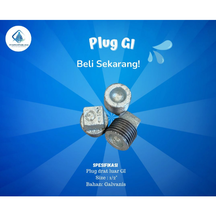 Jual Plug / Dop Galvanis 1/2